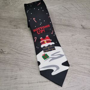 St Nicholas Square Christmas Santa Claus Funny Mens Tie Necktie EUC